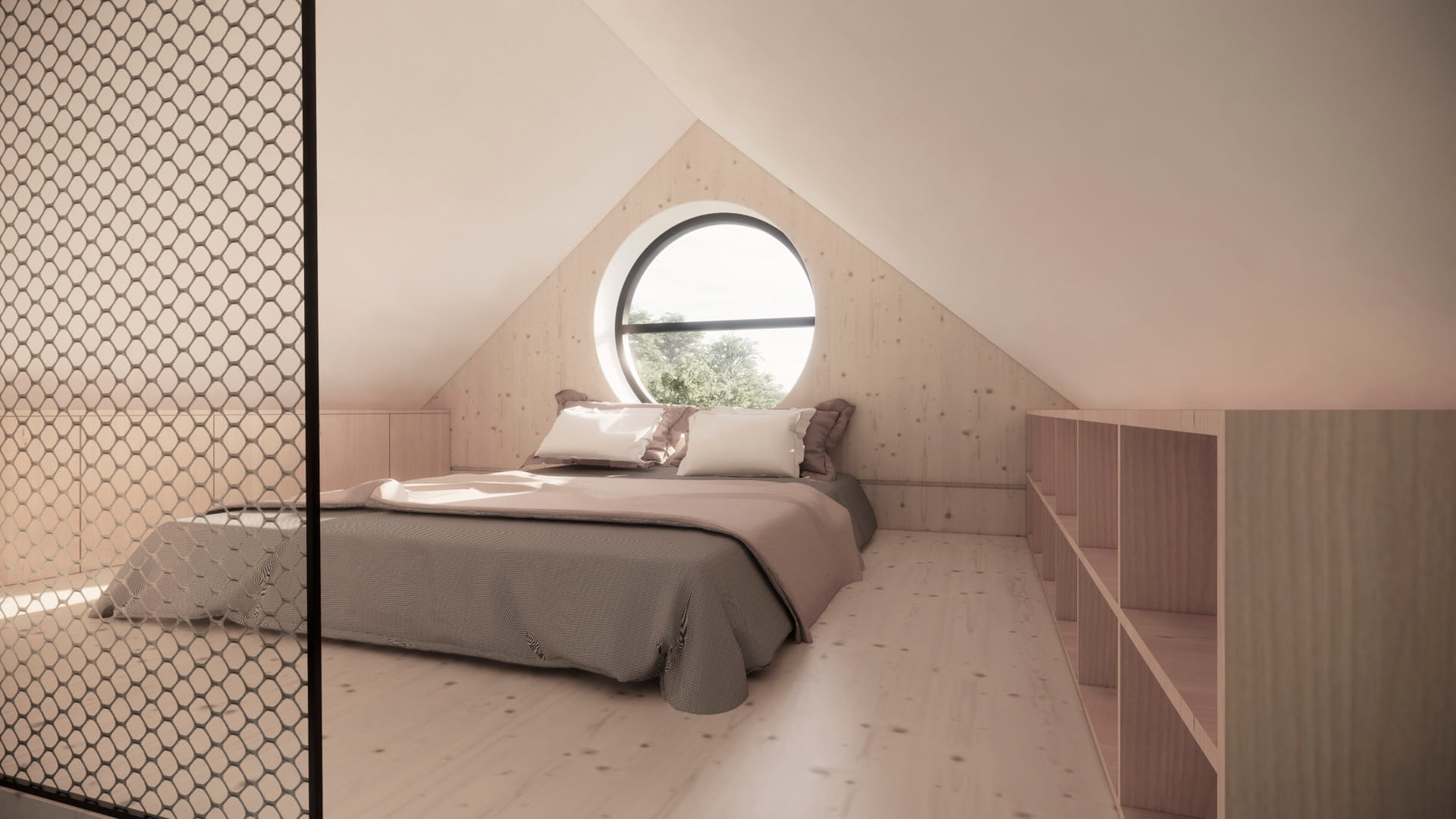 Hideaway modul vizualizace, ložnice