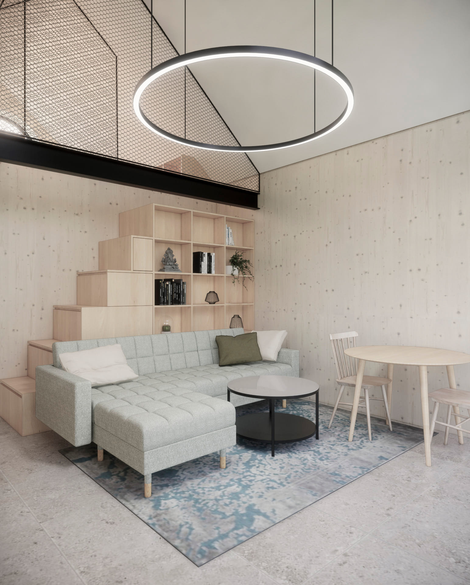 Hideaway modul vizualizace, obývací pokoj