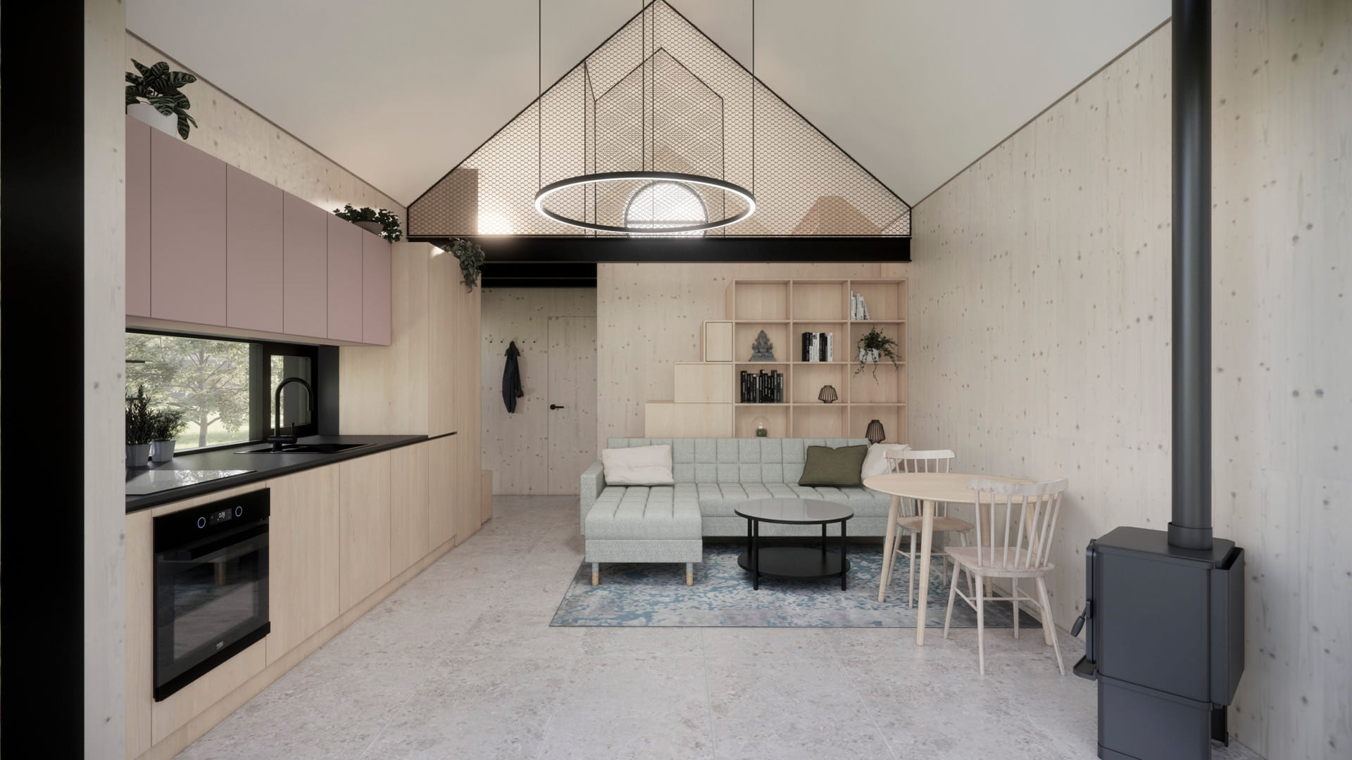 Hideaway modul vizualizace, obývací pokoj