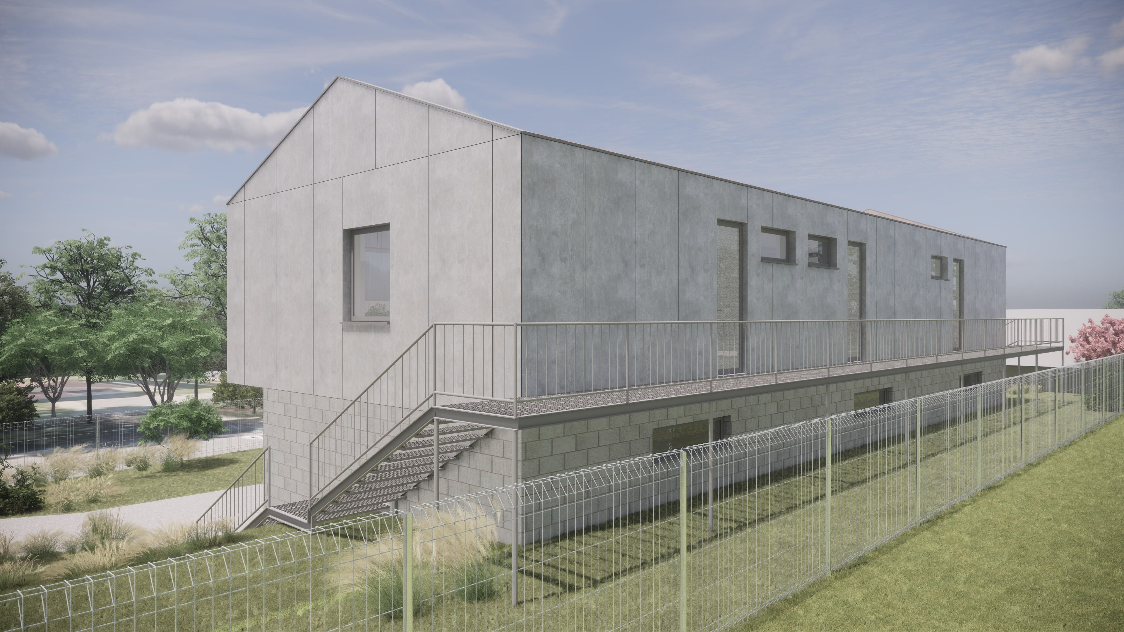 Belvedere tříbytový komplex, ze předu celý