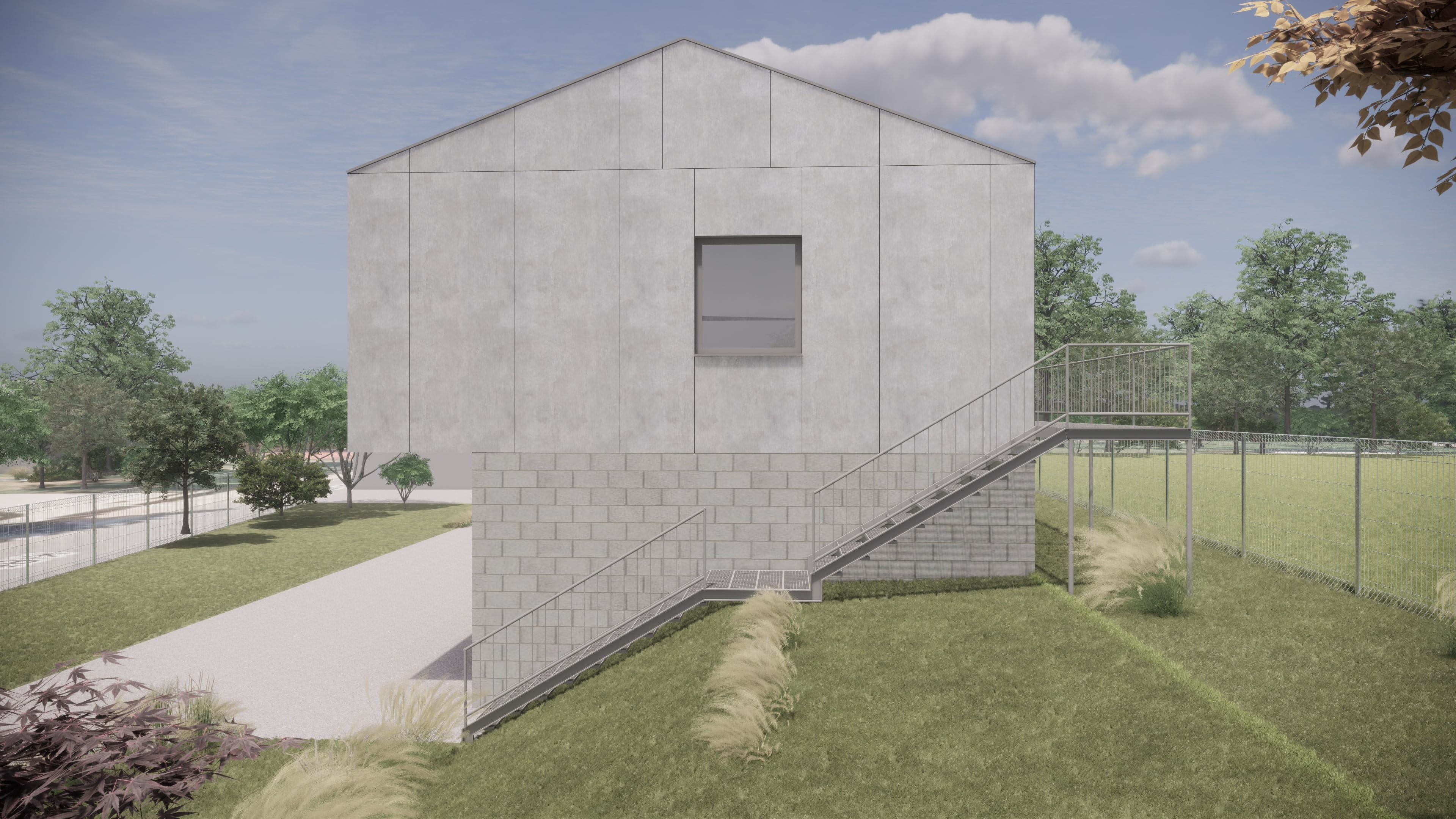 Belvedere tříbytový komplex, z boku