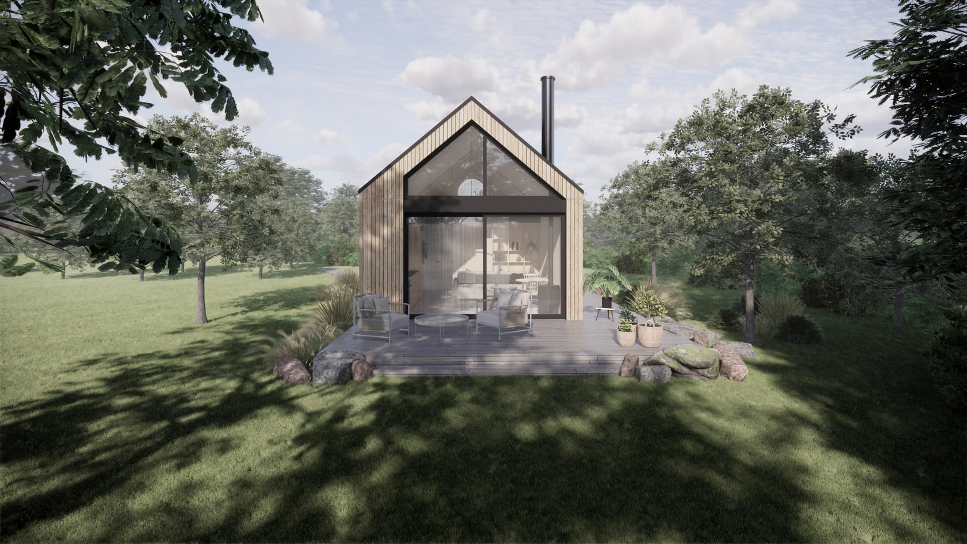 Hideaway modul vizualizace, terasa